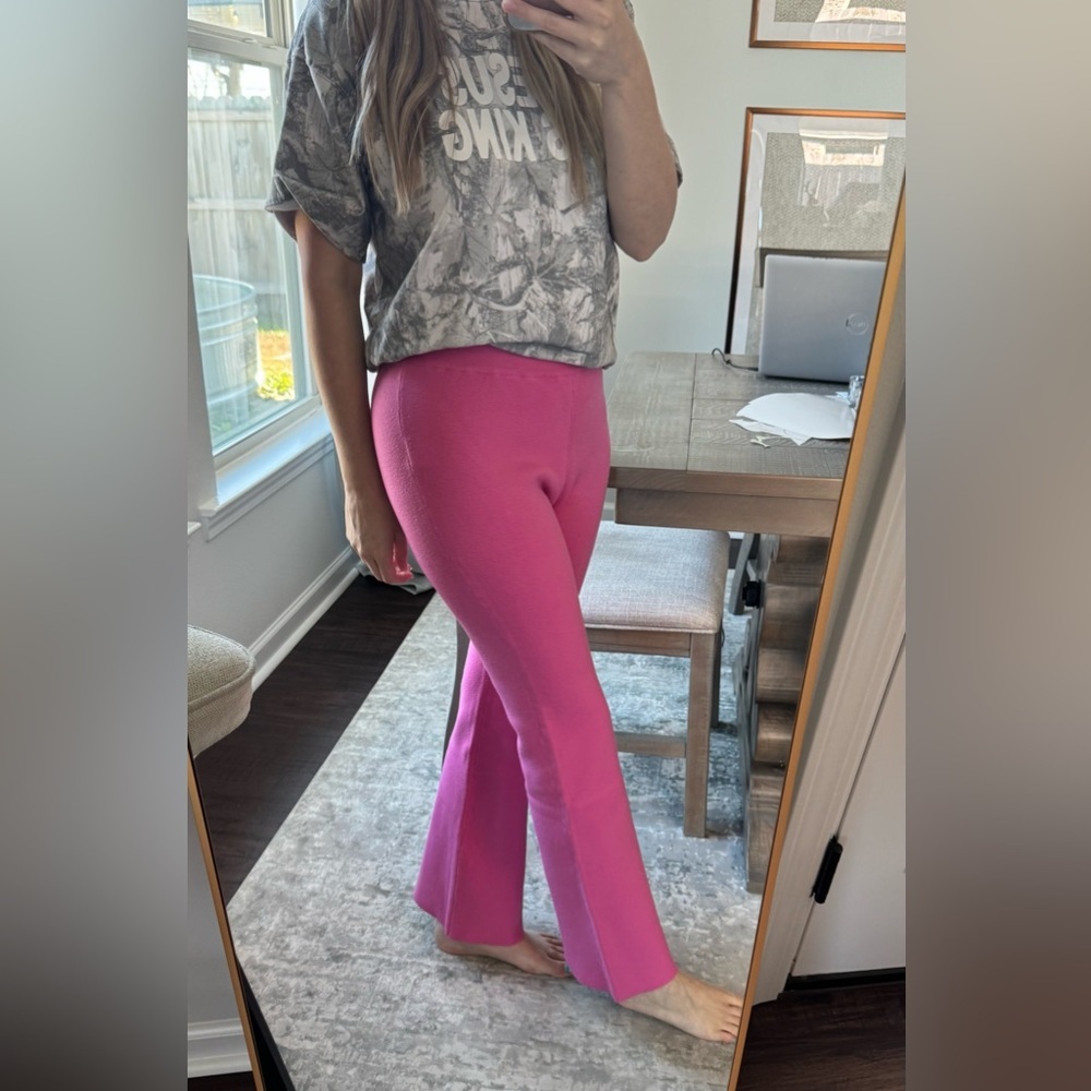 Bright Pink Flared Lounge Pants - Picture 11 of 12